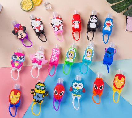 [Hàng mới về] Chai đựng nước rửa tay kèm vỏ bằng silicone hai mặt tiện dụng