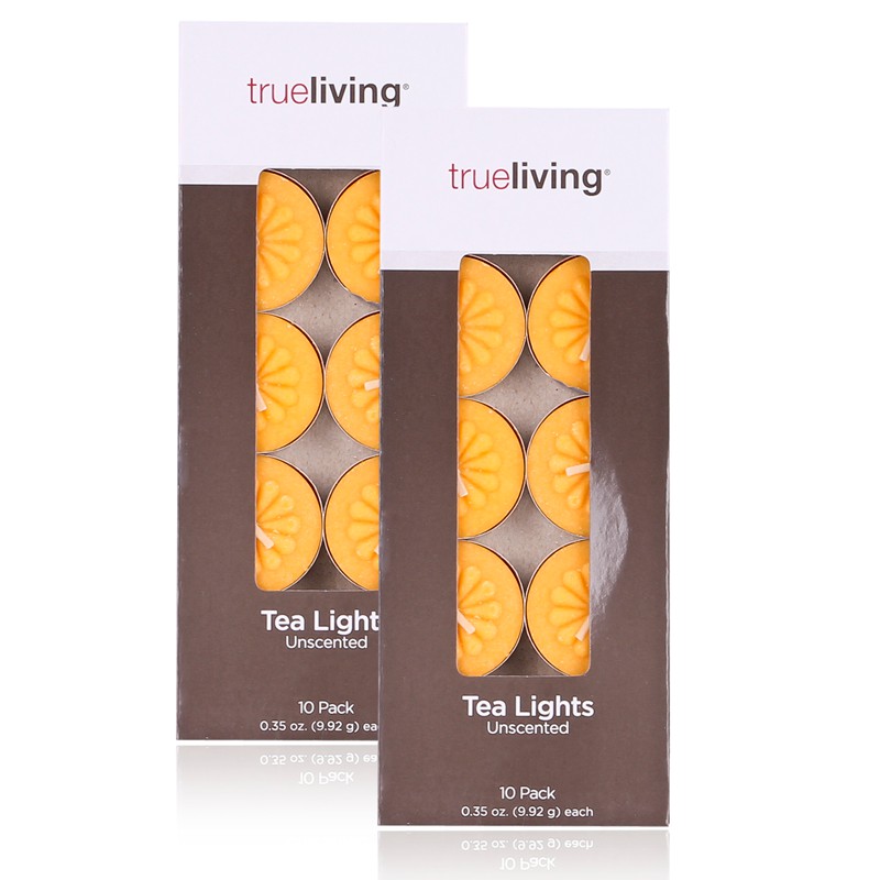 Hộp 10 nến tealight bông mai Trueliving FtraMart (Vàng)
