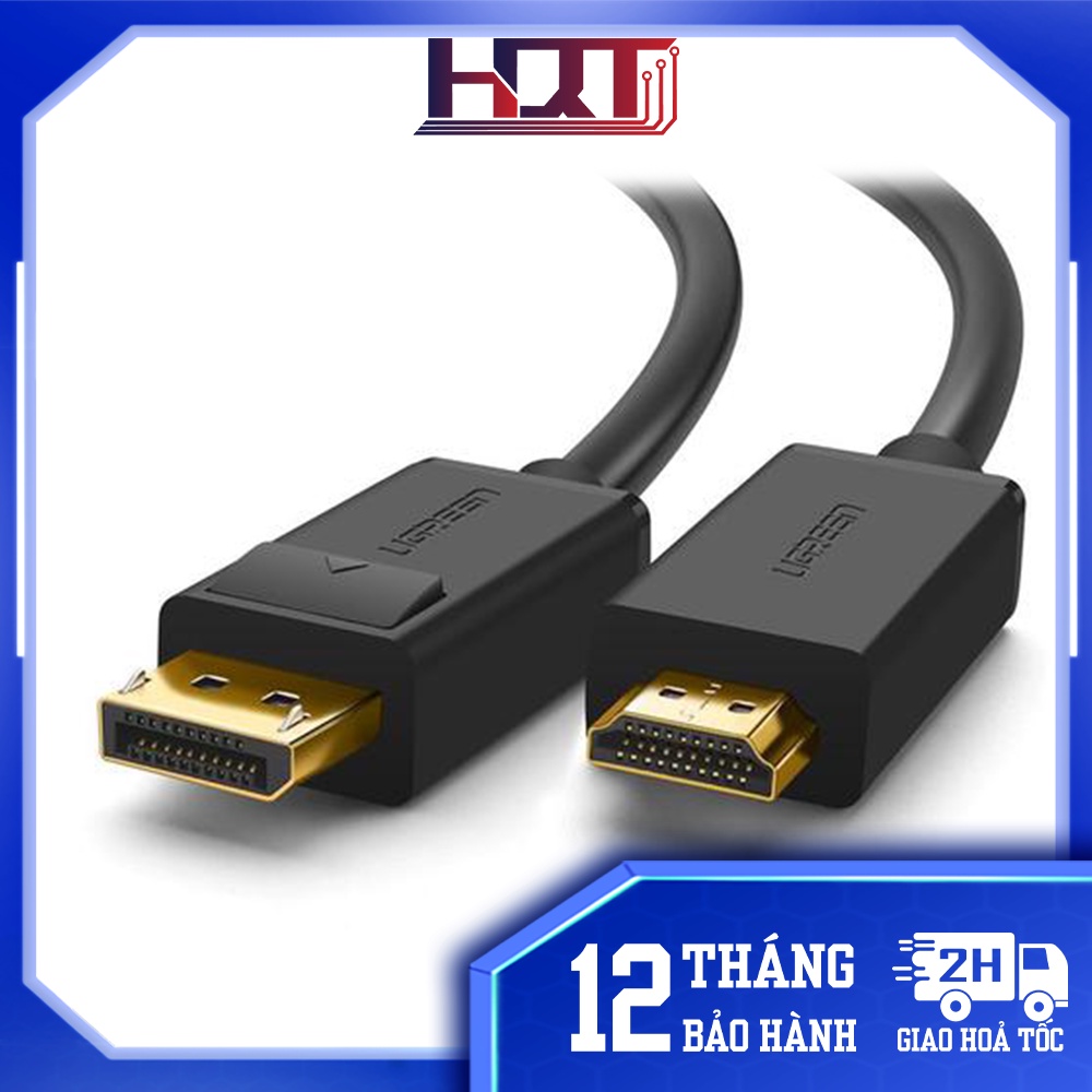 Dây cáp DisplayPort sang HDMI hỗ trợ phân giải 1920x1200 UGREEN DP101 - Hàng chính hãng