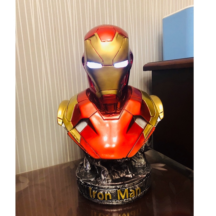Mô hình tượng bán thân Iron Man Tony Stark MK46 cao 36cm tỷ lệ 1/2