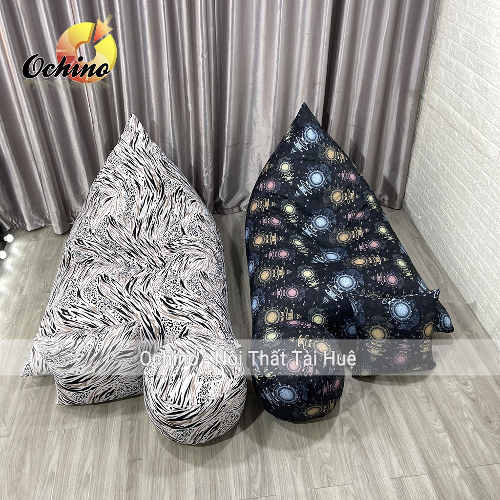 Ghế Lười Hạt Xốp Dáng Sofa Thuyền Thư Giãn Phong Cách Hiện Đại Size To Cực Sang Chảnh ( Đã Kèm Hạt Xốp)