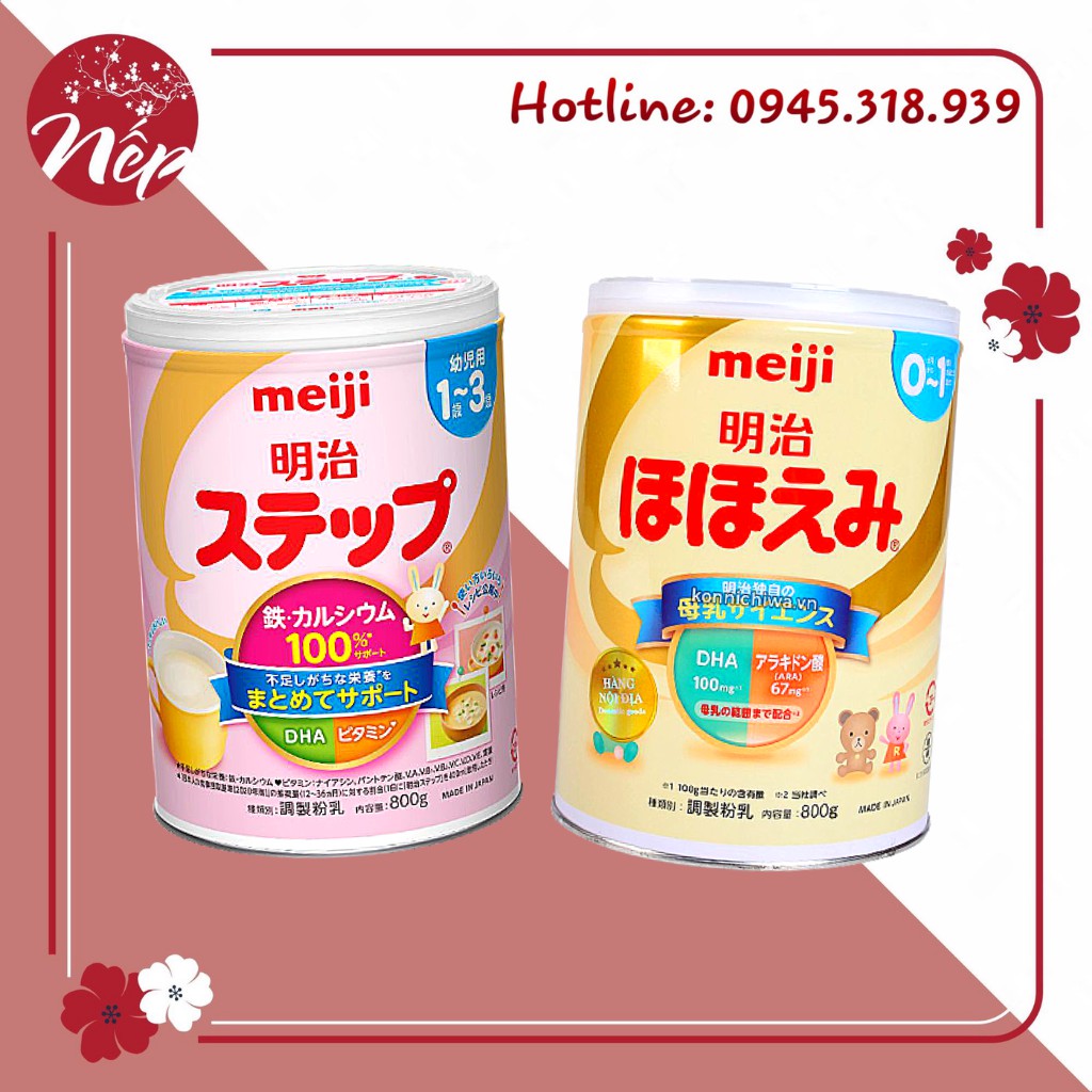 SỮA MEIJI 0-1 & 1-3 NỘI ĐỊA NHẬT BẢN - HỘP 800 GR