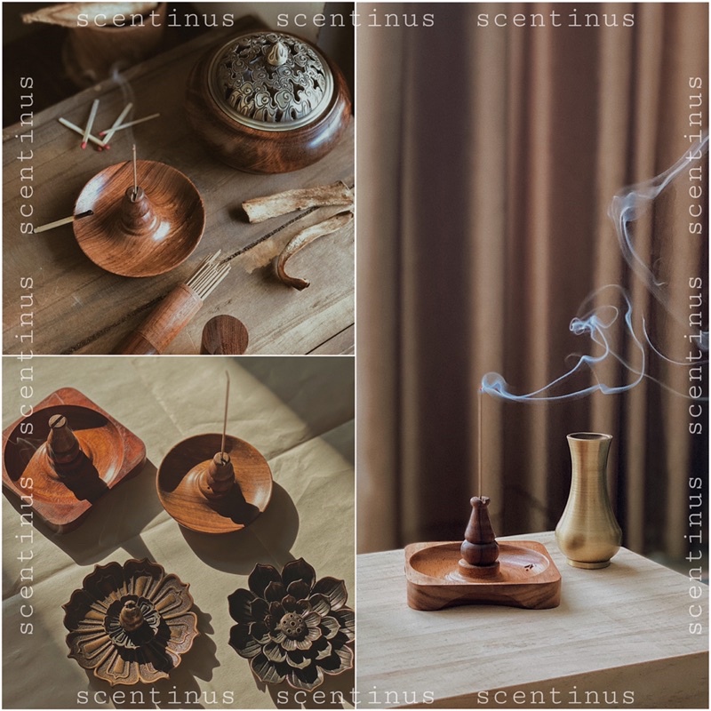 Khay đốt Palo Santo, White Sage, Trầm không tăm, Trầm khoanh
