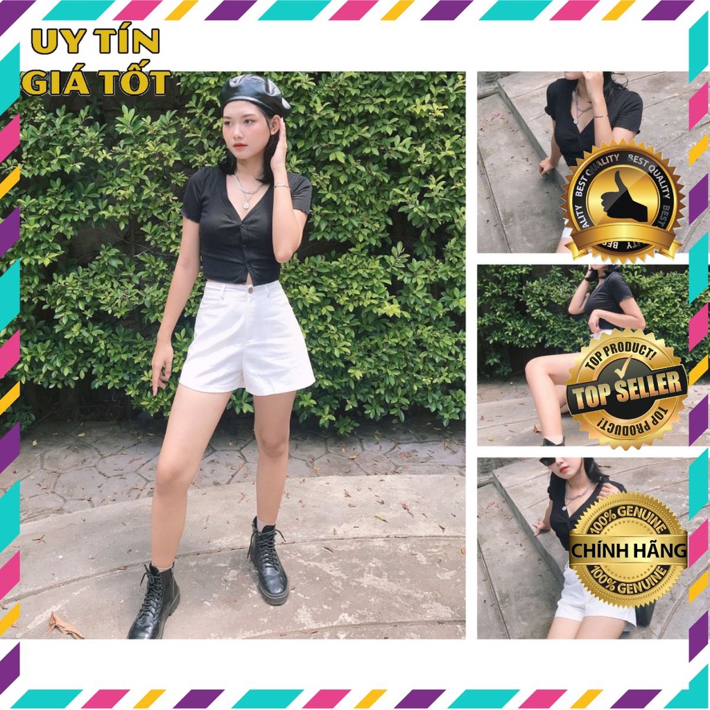 Quần đũi cạp cao chất kaki trắng, co giãn - ảnh thật mẫu Shop chụp