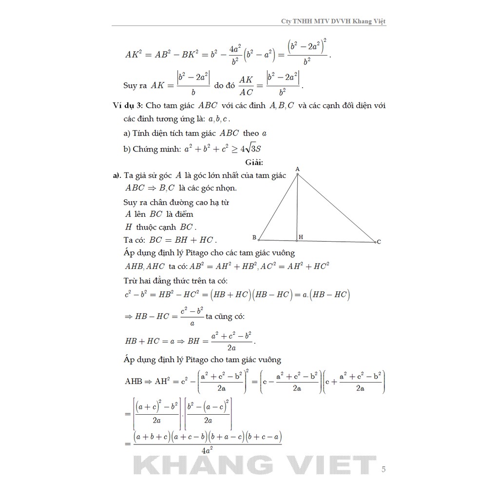 Sách Các Chuyên Đề Bồi Dưỡng Học Sinh Giỏi Toán Hình Học 9