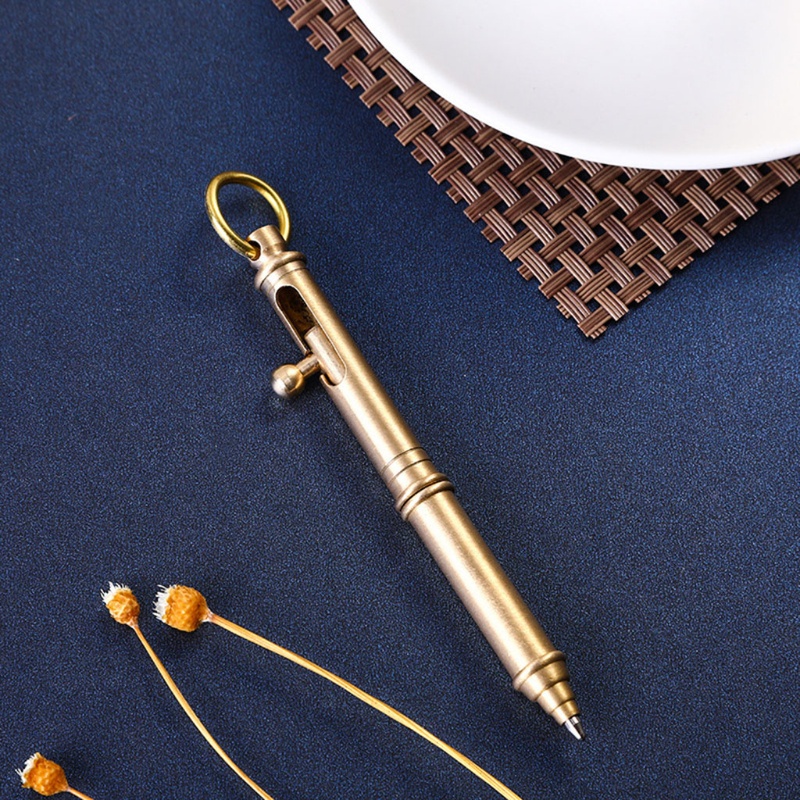 Bút Bi Hình Súng Bằng Đồng Thau Kèm Vòng Treo Tiện Dụng