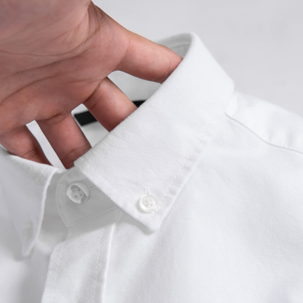 Sơ Mi Nam Chất Liệu OxFord 100% Cotton,Màu Trắng Tinh, Mẫu 2022, Tay dài, Dáng Xuông,Thời Trang, Lịch Lãm. Trẻ Trung.