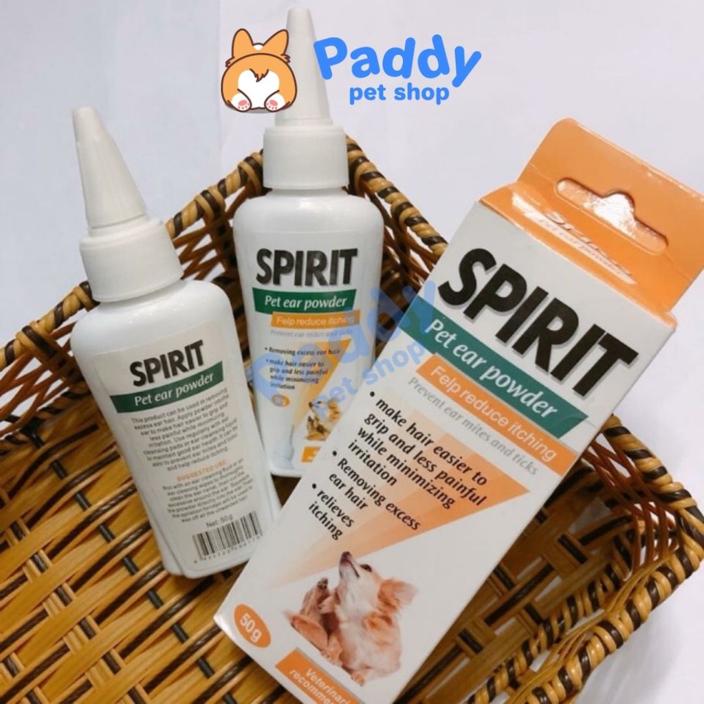 Bột Nhổ Lông Tai Spirit Dịu Nhẹ Cho Chó Mèo 50g