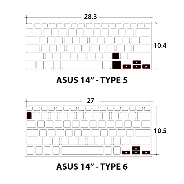 Tấm phủ bàn phím ASUS 14"