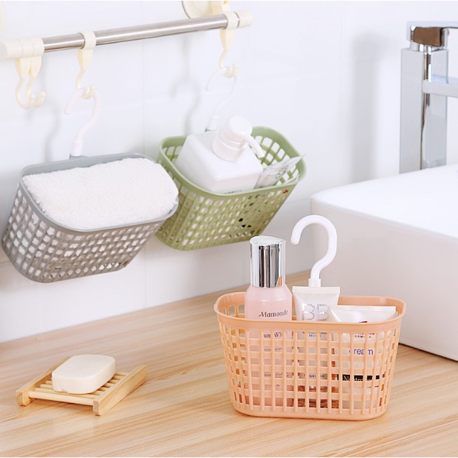 Giỏ nhựa có móc treo đa năng đựng đồ dùng trong nhà tiện dụng Việt Nhật