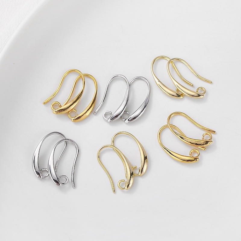 Một Cặp Khuyên Tai Móc diy Chữ U Bằng Đồng 14K Màu Vàng Kim Trang Sức Khuyên Tai Thủ Công