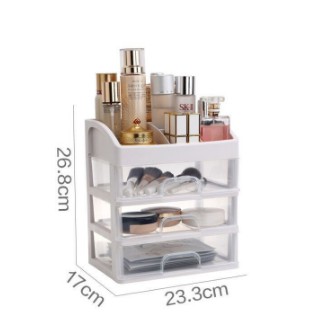 Kệ Tủ Đựng Mỹ Phẩm Nhựa 4 Tầng Để Bàn, Khay Đựng Đồ Trang Điểm Nhiều Ngăn Chắc Chắn