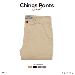 Quần khaki trơn camel nam cao cấp công sở, dáng basic phong cách trẻ trung - chinos basic ceffylo