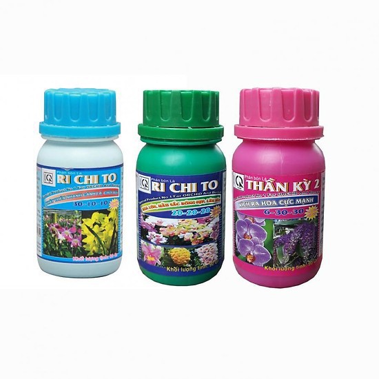 (Combo 3 lọ - 3 công thức) Phân bón lá RiChiTo Lọ 90g dùng cho hoa lan - cây cảnh giúp cây nảy chồi ra lá (Vườn Sài Gòn)