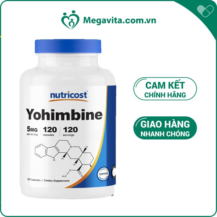 Viên Uống Giúp Tăng Cường Sinh Lý Nutricost Yohimbine HCl 5mg 120 Viên
