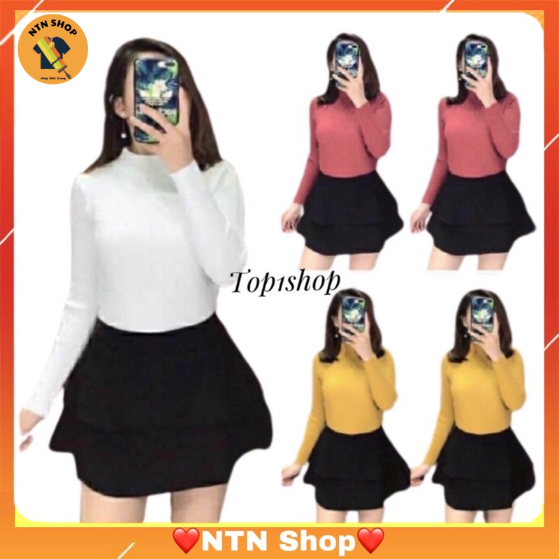 ÁO CỔ cao 3p Len tăm mềm mịn co dãn.
