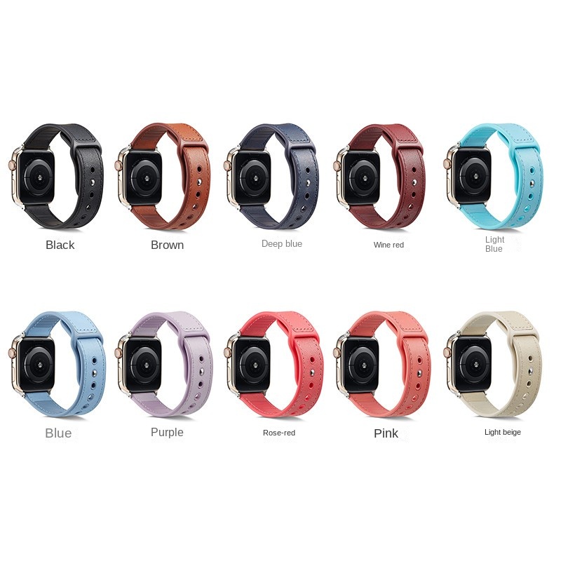 Dây Đeo Thay Thế Bằng Silicon Phối Da Cho Apple Watch Series 7 6 5 4 3 2 1 SE iwatch7 45mm 38/41/40/42 44mm
