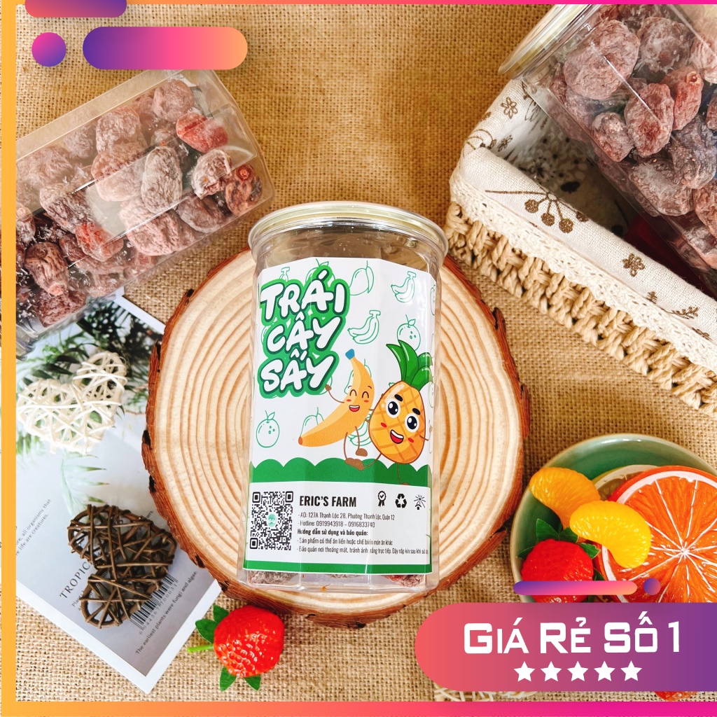 Ô mai xí muội đào không hạt Eric's Farm 450g, chua ngọt siêu ngon, ăn vặt giá rẻ