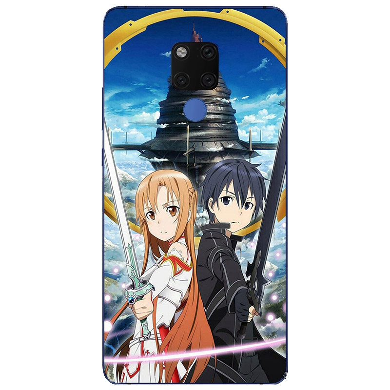 Xiaomi Mi 10 10T Pro Lite Sword art online Cartoon Phone Case Redmi 9 9A 9C Note 9 9S Pro silicone Cover