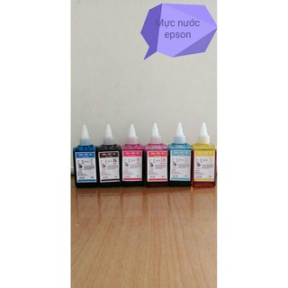 Bộ 6 màu Epson L800/L801/ L805/ L1800- loại 100ml - tự nạp tại nhà