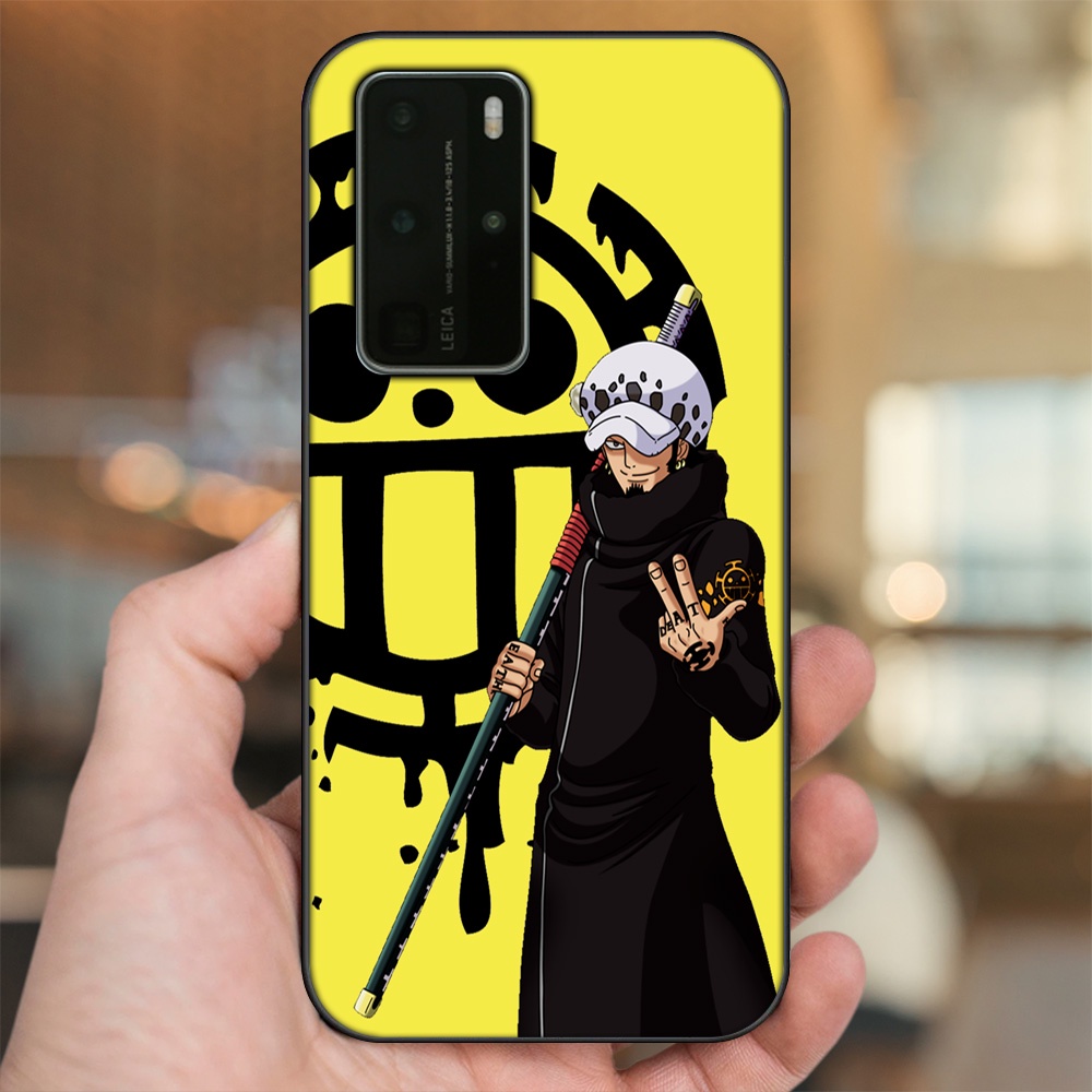 Ốp lưng Huawei P40 Pro viền đen in hình Law One Piece