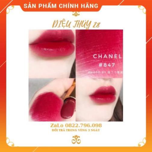 Son Chanel 847 Rouge Majestueux – Màu Đỏ lạnh đậm