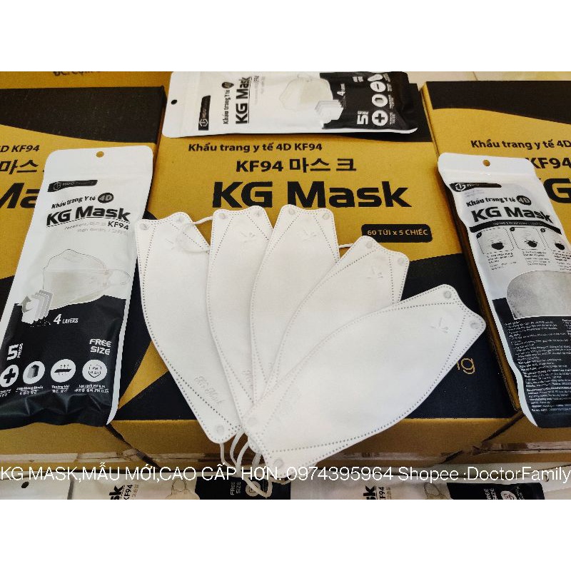 1 Gói 5cái khẩu trang KG MASK KF94,LANDMASK,KJ95,YUKI,HELLO 4D MASK hàng công ty chính hãng