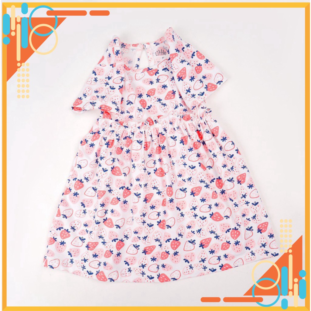 Váy cho bé gái, phong cách hàn quốc Litter Me, chất liệu cotton cute đáng yêu cực xinh cho bé12-28kg.thời trang bé