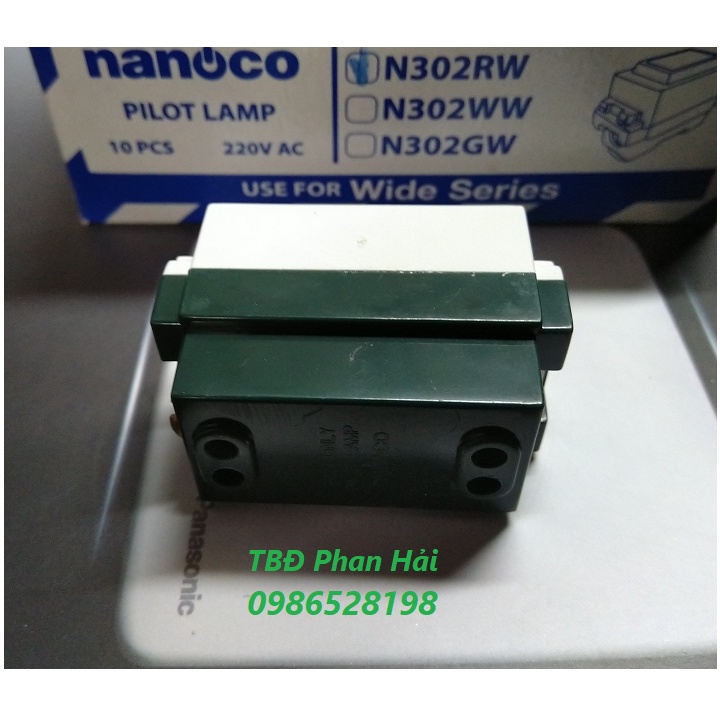 Đèn báo Nanoco màu đỏ N302RF chính hãng