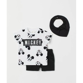 Set mickey kèm yếm HM đen dành cho bé trai