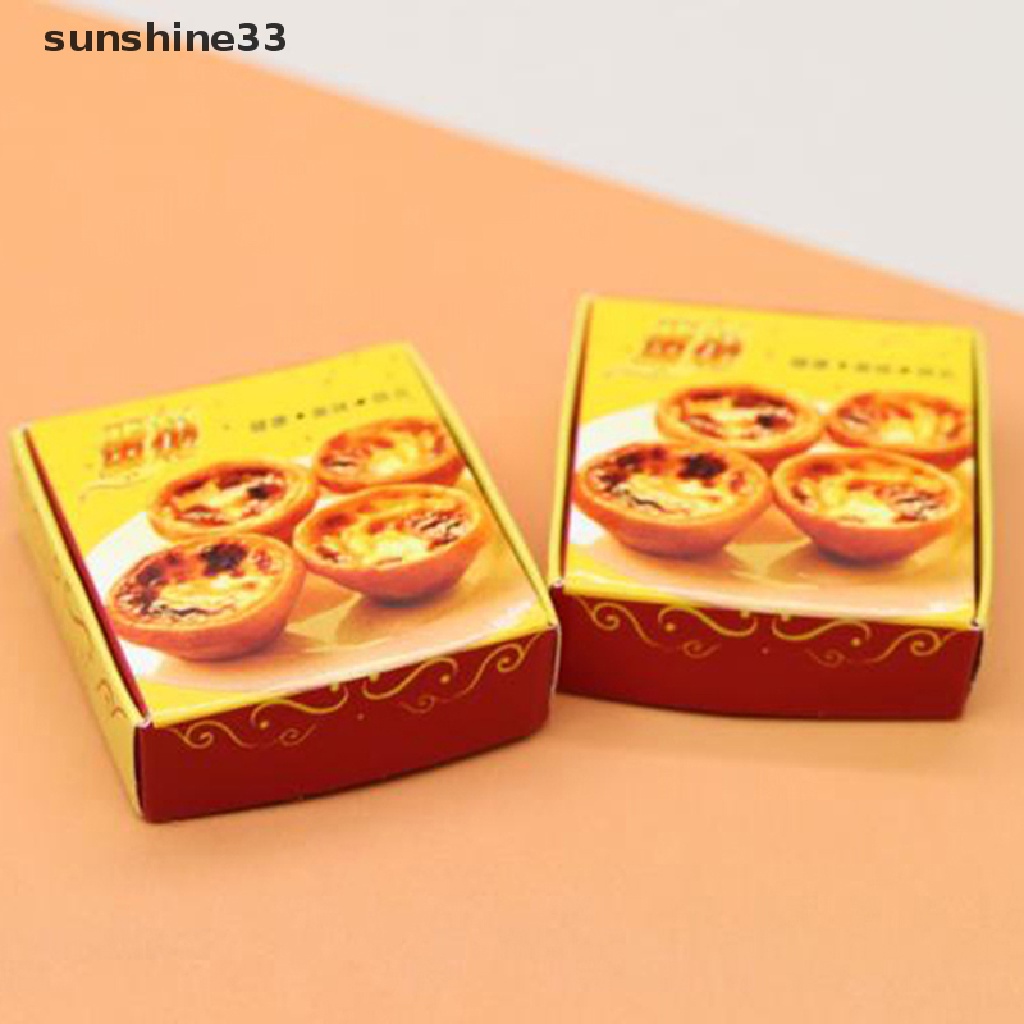 Set 2 Hộp Bánh Trứng Mini Tỉ Lệ 1: 12 Trang Trí Nhà Búp Bê