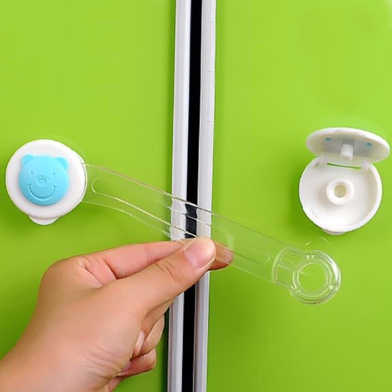 Khoá Cài Tủ Lạnh, Tủ Đồ, Tủ Ngăn Kéo Thông Minh Bảo Vệ An Toàn Cho Bé