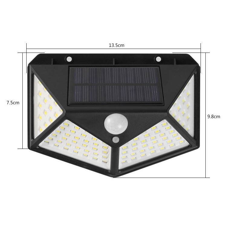 Đèn led siêu sáng cảm biến chuyển động sử dụng năng lượng mặt trời 3 chế độ 100 LED