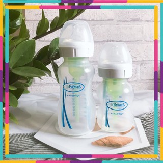 [SP CHÍNH HÃNG] Bình sữa Dr.Brown’ cổ rộng 150ml và 270ml nhựa pp options plus