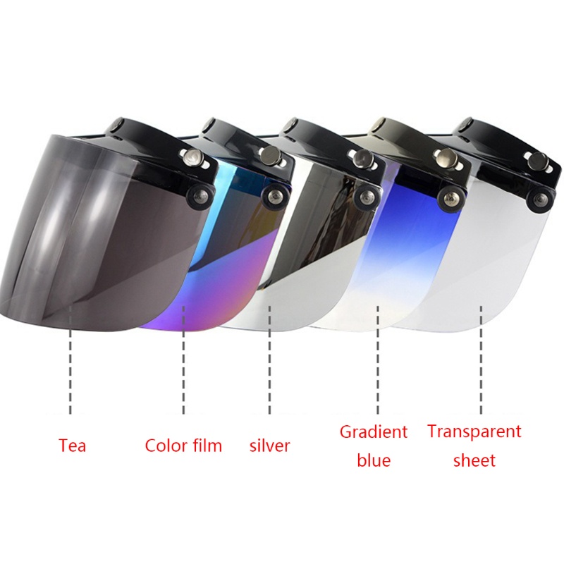 Kính bảo hộ chống gió 3 nút bấm cho mũ bảo hiểm xe máy