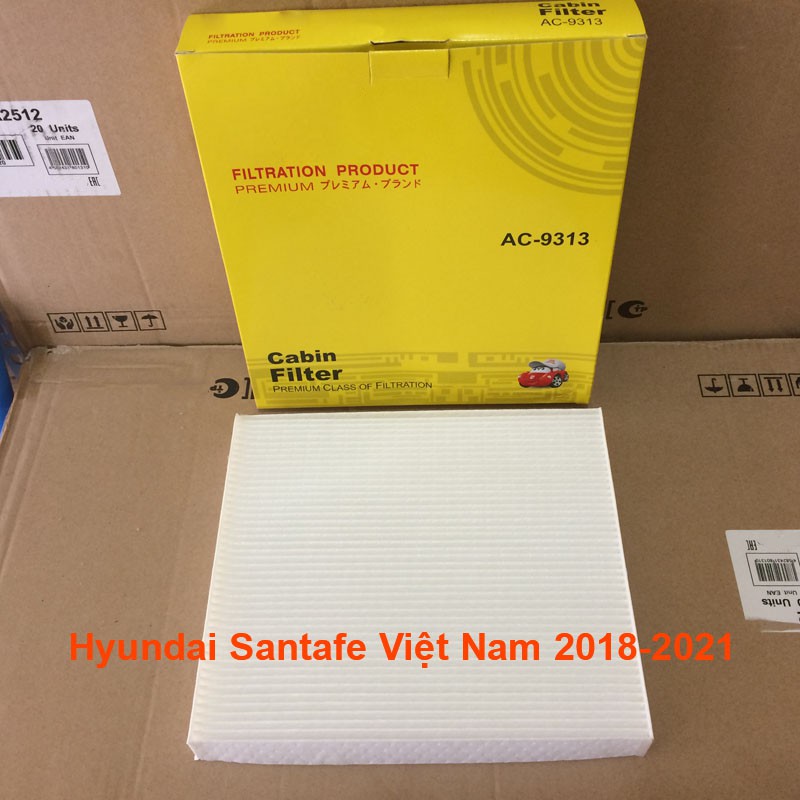 Lọc gió điều hòa AC9313-4 dành cho Hyundai Santafe Việt Nam 2018, 2019, 2020, 2021 971332G000 JS Asakashi