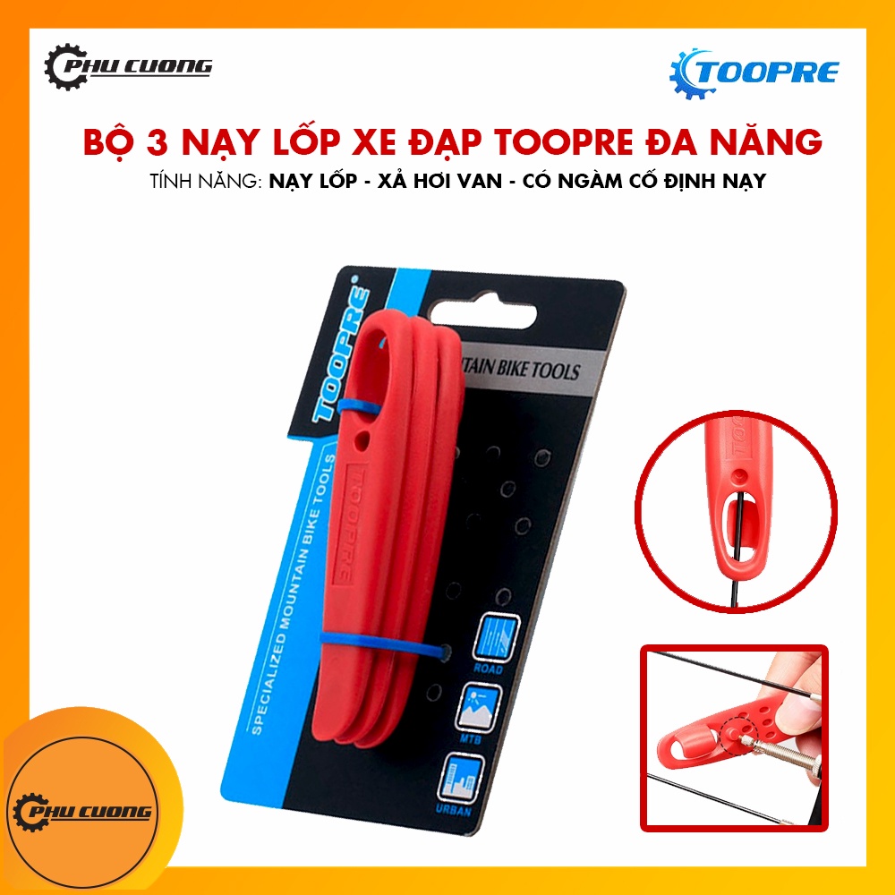Nạy Vỏ  Xe Đạp - Mở Lốp Toopre Bằng Nhựa Cứng - 3 chiếc