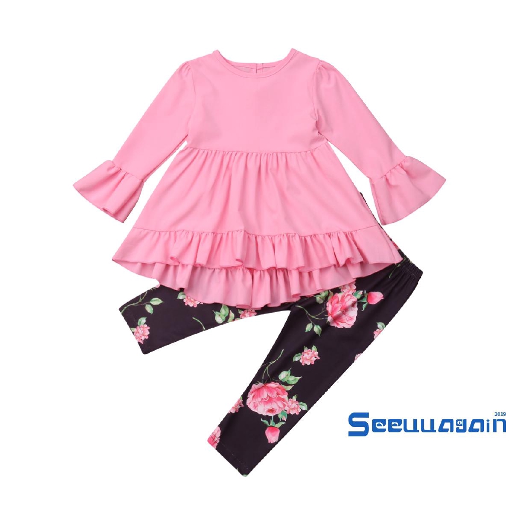 Set đầm Chiffon + quần legging cho bé gái