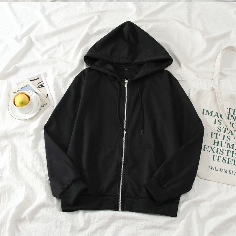 Bộ Nỉ Nữ Kéo Khóa Dài Tay Có Mũ Kèm Quần Dài Nỉ Ulzzang Thời Trang Sugal QA NU 024V1