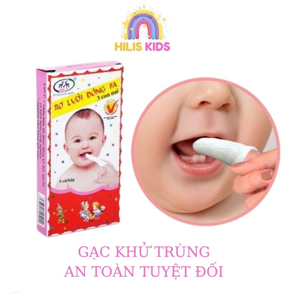 Rơ lưỡi cho bé tưa lưỡi Đông Fa vệ sinh lưỡi miệng cho trẻ sơ sinh chống biếng ăn RL01 - Bambee Mart