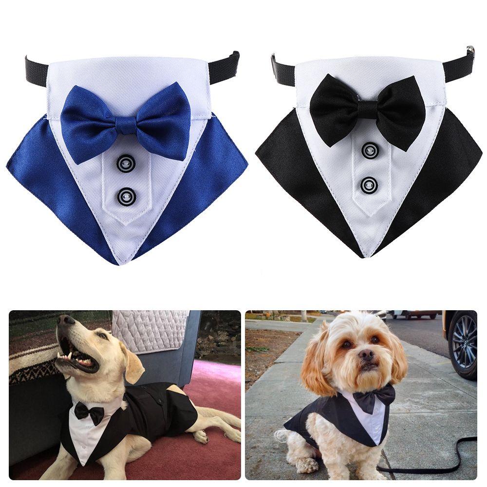 Nơ Đeo Cổ Tuxedo Màu Đen Thoải Mái Có Thể Điều Chỉnh Cho Chó TAYLOR1
