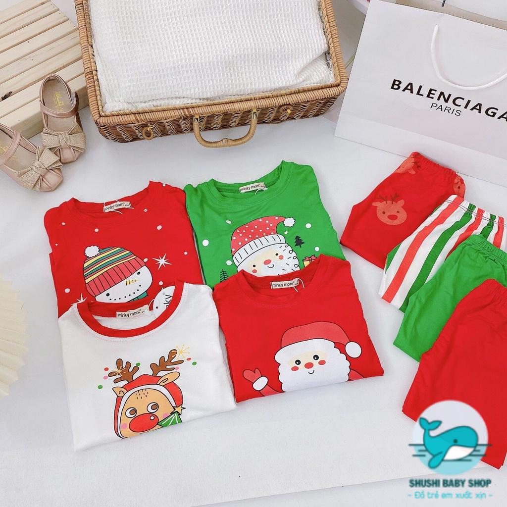 [Có sẵn] [FreeShip] [Ảnh thật] Bộ Dài Noel Thun Lạnh Mát Minky Mom Xinh Xĩu