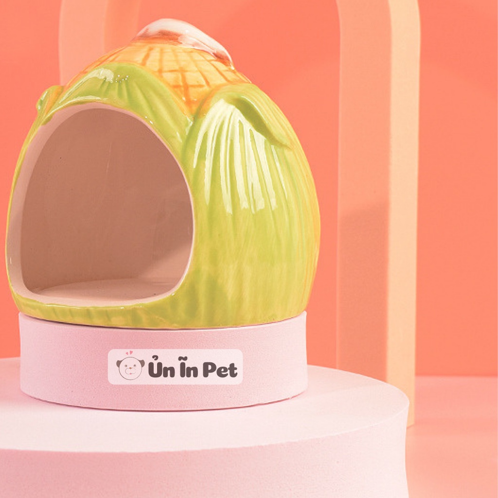 Nhà ngủ sứ hamster BẮP NGÔ siêu mát, dễ thương