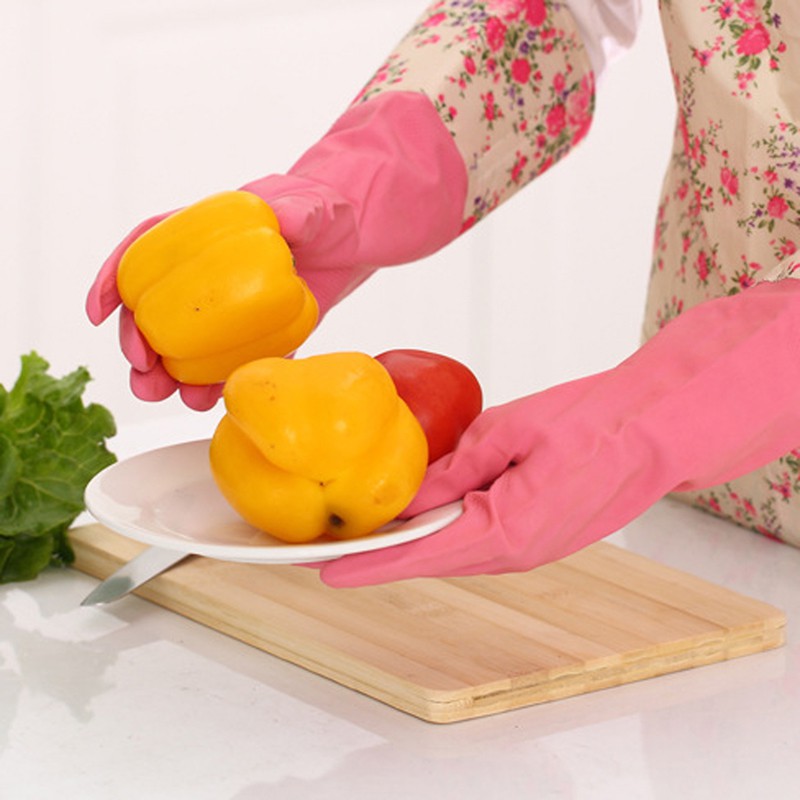 Găng tay cao su kháng nước tiện lợi cho rửa chén