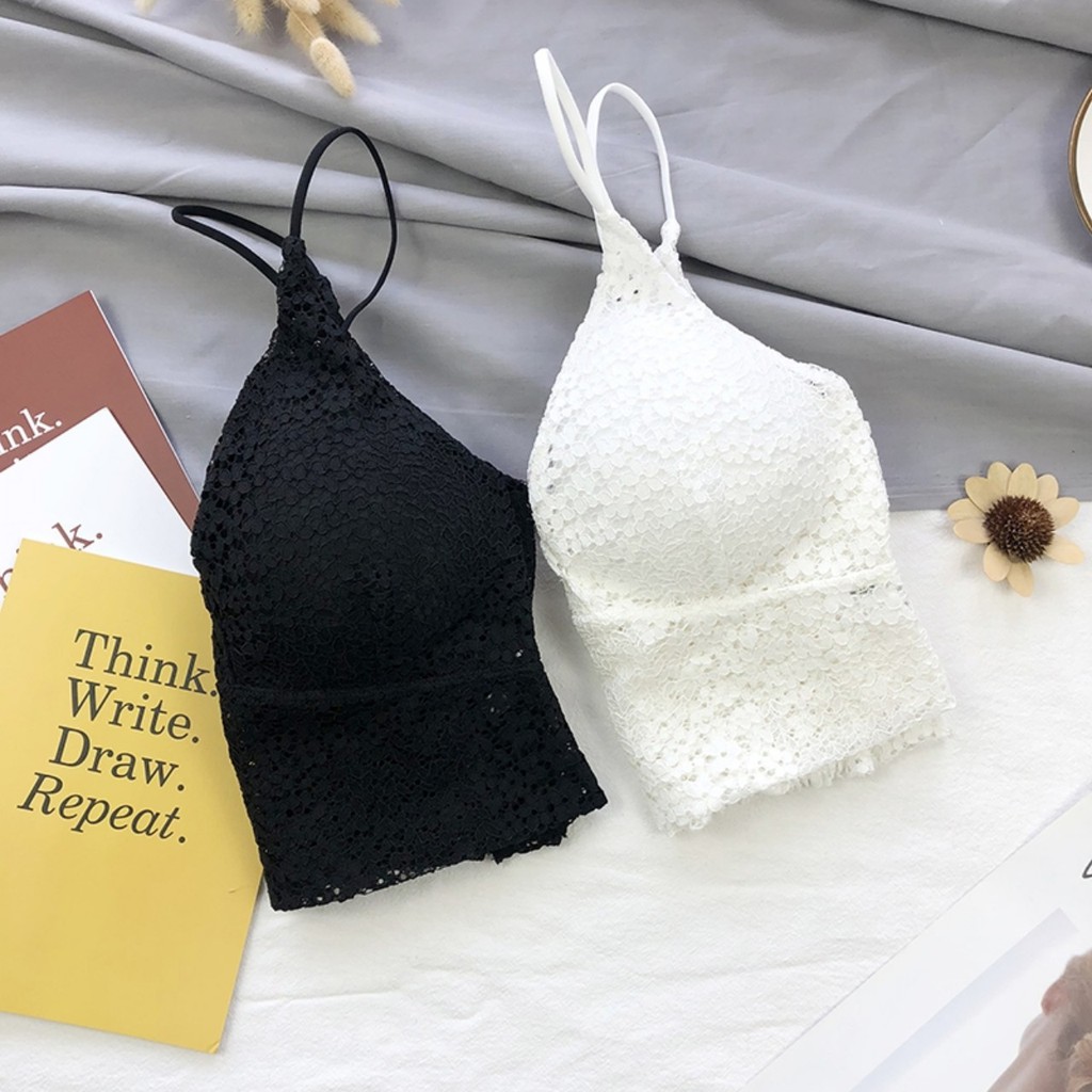 Áo Nữ Bra Croptop Ren Hoa Dây Mảnh Sexy Thoáng Mát FLA03 | BigBuy360 - bigbuy360.vn