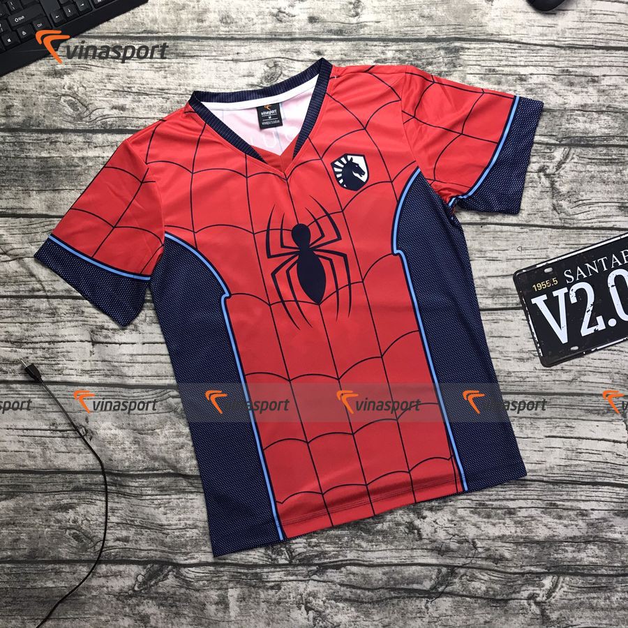 Áo thun game thủ thi đấu Esports liên minh - Mẫu Liquid Spiderman