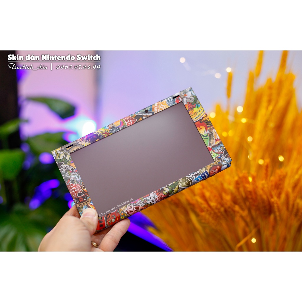 Skin decal dán Nintendo Switch V1, V2 / OLED mẫu Stickerbomb stic257