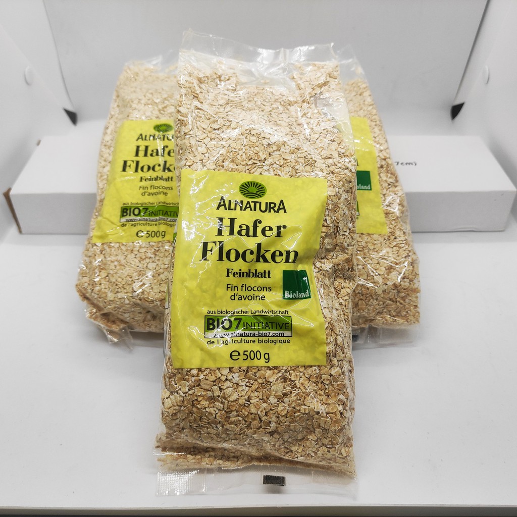 {TÂM AN} Bột yến mạch Đức Hafer Flocken cán dẹt - Túi 500g - thức ăn dinh dưỡng cho bé | BigBuy360 - bigbuy360.vn