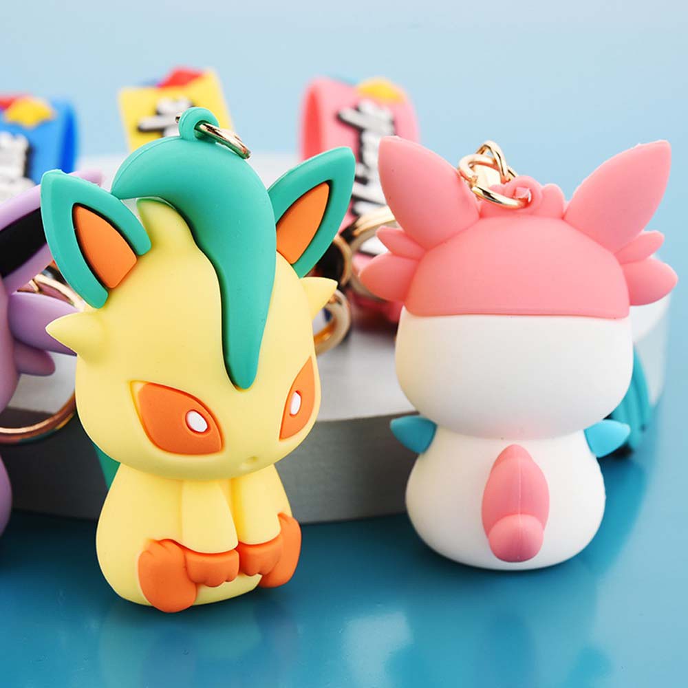 Móc khóa phối hình Pokemon Eevee Sylveon 10 kiểu tùy chọn dễ thương