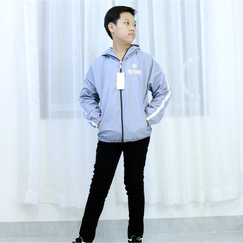 Áo khoác bé trai bé gái size đại 14 40kg dù 2 lớp thoáng mát 0316 X